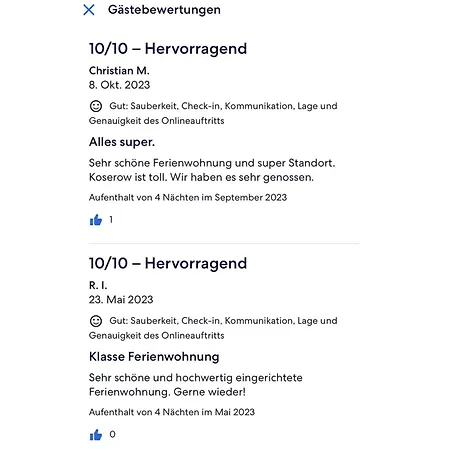 Daire Haus Proese Mit 2 Ferienwohnungen, 15 Minuten Zur Ostsee Koserow
